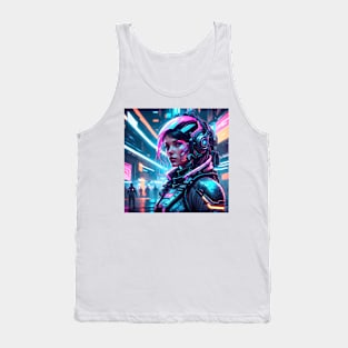 Cyberpunk Astronaut girl Tank Top